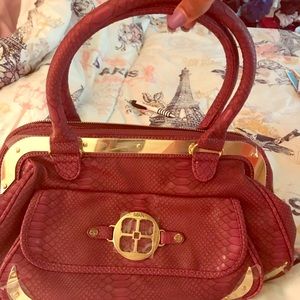New bag NWT Red & Gold Iman Bag